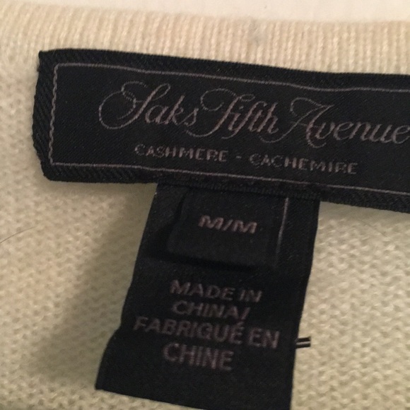 Brand New Saks Cashmere Sweater Sz: M, Super Soft Retail: $295 - Picture 3 of 7